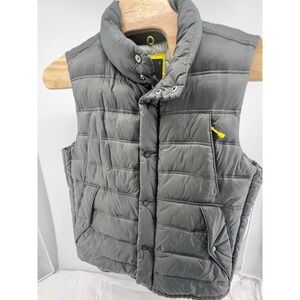GAP Men Gray Puffer Vest Winter Edition Size XL Full Zip Pockets Outerwear
